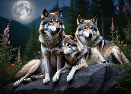 wolves,wolf couple,two wolves,wolf pack,werewolves,canis lupus,european wolf,huskies,howling wolf,full moon,fantasy picture,full moon day,canis lupus tundrarum,saarloos wolfdog,gray wolf,wolfdog,constellation wolf,red wolf,wolf hunting,wolfschlugen,Art,Classical Oil Painting,Classical Oil Painting 19