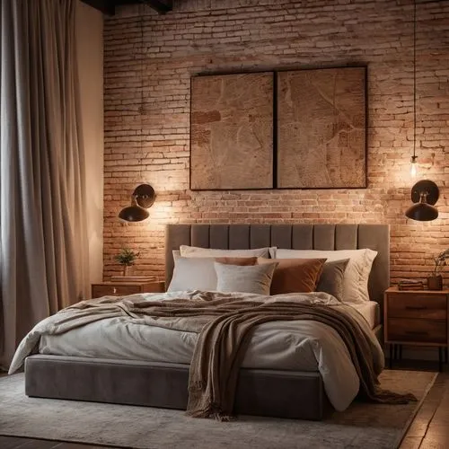 headboards,chambre,headboard,foscarini,soffa,cassina,loft,bedrooms,sleeping room,rustic aesthetic,wall lamp,bedroomed,guestrooms,bed linen,rustic,bedroom,wall plaster,cama,quarto,bedspreads,Photography,General,Cinematic