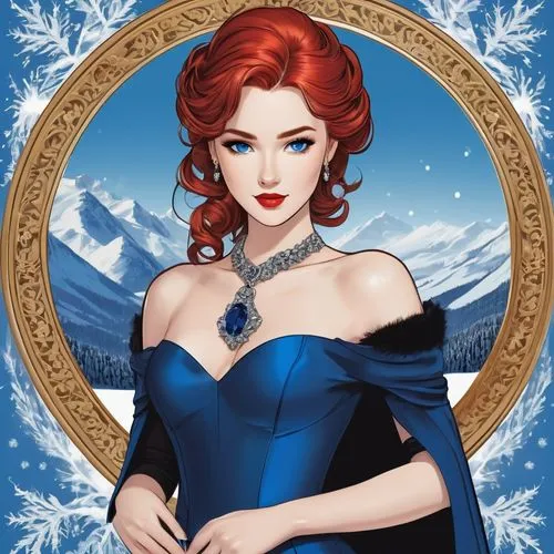 the snow queen,suit of the snow maiden,winterblueher,elsa,ice queen,white rose snow queen,Unique,Design,Logo Design