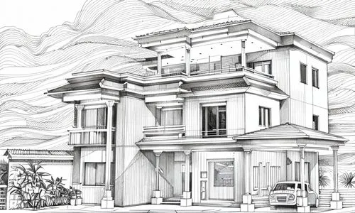 house with caryatids,house drawing,architectural style,classical architecture,marble palace,two story house,facade painting,acropolis,residential house,build by mirza golam pir,model house,3d renderin