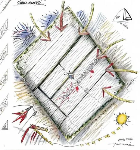 solar cell base,landscape plan,orienteering,greenhouse cover,architect plan,box-spring,folding roof,daylighting,solar batteries,bouldering mat,roof panels,grass roof,sheet drawing,slide rule,trampoline,hammock,house drawing,blueprint,ventilation grid,prayer flags