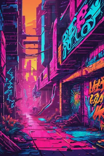 neon coffee,neon arrows,alleyway,colorful city,neon,alley,neon light,neon lights,neon ghosts,neon drinks,neon candies,neon sign,cyberpunk,80's design,neon colors,street canyon,neon tea,tokyo city,urban,80s,Conceptual Art,Sci-Fi,Sci-Fi 27