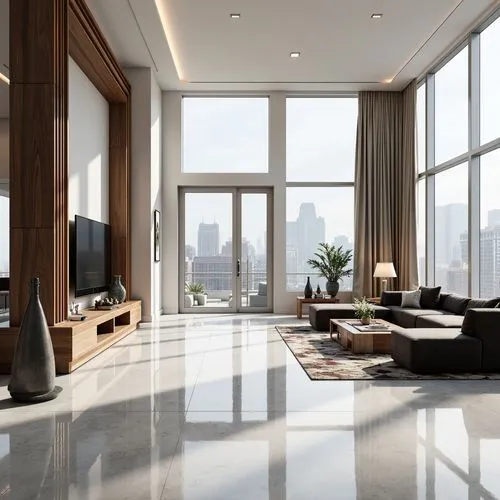 penthouses,modern living room,luxury home interior,interior modern design,living room,livingroom,hardwood floors,modern room,contemporary decor,modern decor,family room,great room,apartment lounge,3d rendering,ceramic floor tile,interior design,interior decoration,flooring,home interior,travertine