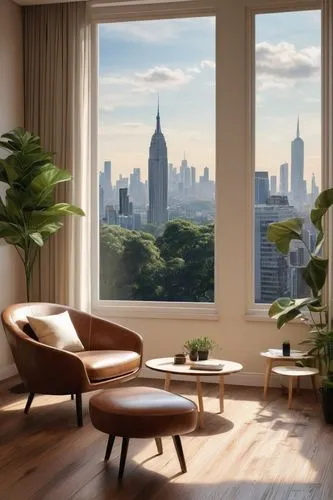 manhattan skyline,apartment lounge,manhattan,penthouses,new york skyline,tishman,livingroom,kimmelman,mid century modern,amanresorts,modern room,hoboken condos for sale,living room,an apartment,modern minimalist lounge,sky apartment,homes for sale in hoboken nj,nyac,modern decor,elliman,Illustration,Abstract Fantasy,Abstract Fantasy 22