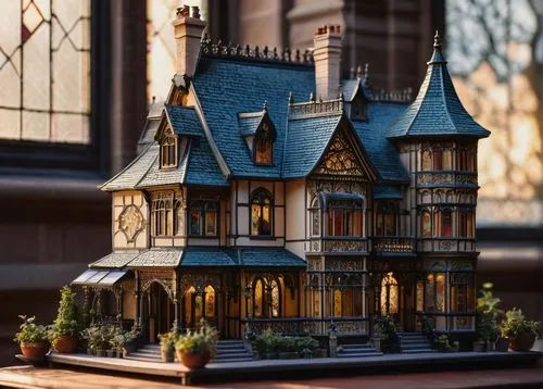 miniature house,model house,dolls houses,dollhouses,victorian,victorian house,old victorian,doll house,doll's house,fairy house,witch's house,miniaturist,wooden houses,house silhouette,fairy tale castle,little house,crispy house,victoriana,the gingerbread house,maison,Illustration,Abstract Fantasy,Abstract Fantasy 03