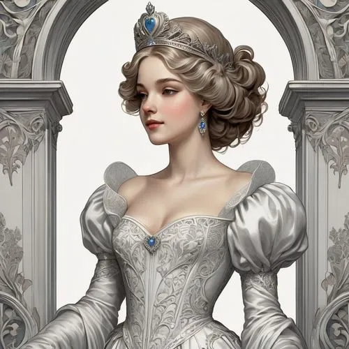 victorian lady,noblewoman,liselotte,peignoir,maxon,white rose snow queen,Illustration,Retro,Retro 08