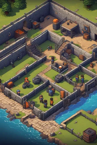 military fort,old fort,barracks,ancient city,castle iron market,resort town,thermae,isometric,peter-pavel's fortress,blockhouse,city walls,fort,military training area,templar castle,sea trenches,castle complex,fish farm,ancient buildings,development concept,spa town,Illustration,Realistic Fantasy,Realistic Fantasy 26