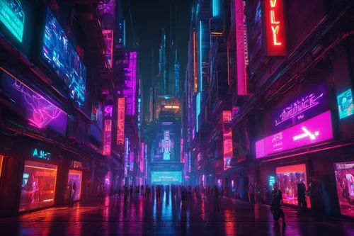 cyberpunk,shinjuku,tokyo city,tokyo,colorful city,neon arrows,metropolis,taipei,vapor,shanghai,fantasy city,hong kong,shibuya,neon lights,kowloon,neon,bangkok,neon coffee,osaka,urban,Conceptual Art,Sci-Fi,Sci-Fi 26