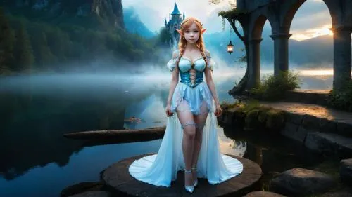 fantasy picture,tuatha,blue enchantress,elona,faerie,water nymph