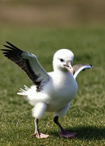 A baby albatross trying to fly,black-backed gull,indian sea gull,western striped albatros,galliformes,albatross,great black-backed gull,black head gull,larus argentatus,cape gull,sea-gull,kelp gull,we