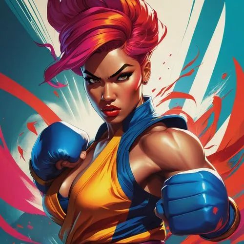 streetfighter,vi,zarya,sfv,brawler,symetra,brigette,strong woman,akuma,cammy,infighter,strong women,female warrior,kori,femforce,strongwoman,rafaela,shadaloo,rogue,sanshou,Conceptual Art,Fantasy,Fantasy 11