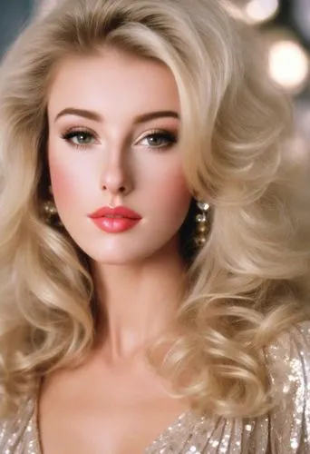  platinum blonde, luscious lips, Dallas, Knots Landing, Donna Mills style, 1980s, glitzy,realdoll,doll's facial features,barbie doll,female doll,blonde woman,barbie,fashion dolls,vintage makeup,blond 