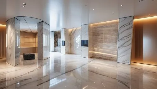 Sneaker store design bright glossy marble tiles.,luxury bathroom,modern minimalist bathroom,interior modern design,shower bar,shower door,hallway space,luxury home interior,interior design,glass wall,