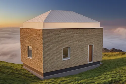 observatory,3d rendering,blockhouse,cooling house,dovecote,cubic house,housetop,lookout tower,monte rosa hut,thermal insulation,cube stilt houses,observation tower,cooling tower,cube house,wind finder