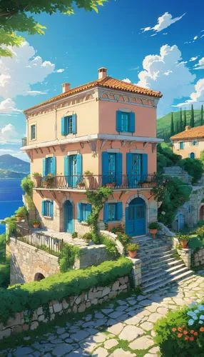 ouranoupoli,tuscan,portofino,home landscape,italy,toscana,provence,dreamhouse,casabella,zagaria,toscane,provencal,mediterranean,beautiful home,italie,idyllic,holiday villa,tramuntana,romani,cortona,Illustration,Japanese style,Japanese Style 03