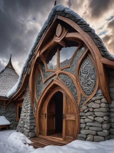 snow house,winter house,snow shelter,igloos,crooked house,snowhotel,earthship,stave church,russian folk style,fairy tale castle,jackson hole store fronts,wooden church,wooden house,fairytale castle,traditional house,fairy door,snow roof,the cabin in the mountains,ancient house,alpine hut,Illustration,Retro,Retro 08