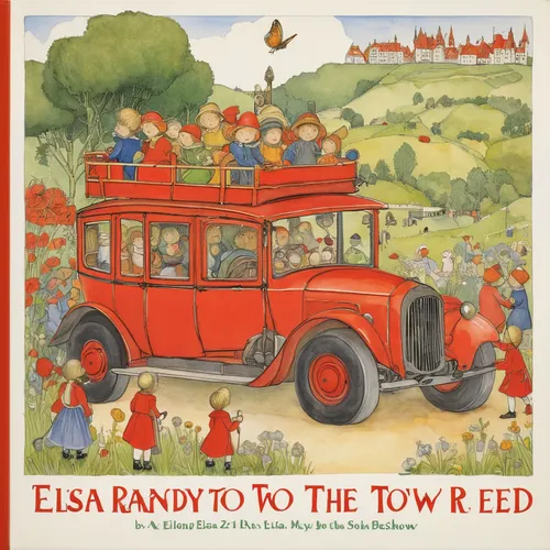 kate greenaway,travel poster,a collection of short stories for children,book cover,child's fire engine,children's railway,childrens books,red bus,children's fairy tale,cd cover,kids fire brigade,film poster,mystery book cover,twenties of the twentieth century,vintage illustration,red hen,wooden railway,eading with hands,cover,essex,Illustration,Realistic Fantasy,Realistic Fantasy 31