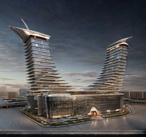 largest hotel in dubai,tallest hotel dubai,futuristic architecture,jumeirah,jumeirah beach hotel,skyscapers,hudson yards,hotel barcelona city and coast,sky space concept,solar cell base,international towers,tianjin,urban towers,hongdan center,modern architecture,3d rendering,united arab emirates,dragon palace hotel,residential tower,dubai