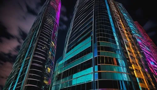 vdara,vivid sydney,escala,urban towers,pc tower,meriton,colored lights,brickell,skyscraper,glass facades,glass building,broadbeach,skycity,edificio,high rise building,high rises,barangaroo,costanera center,high rise,electric tower,Illustration,Abstract Fantasy,Abstract Fantasy 04