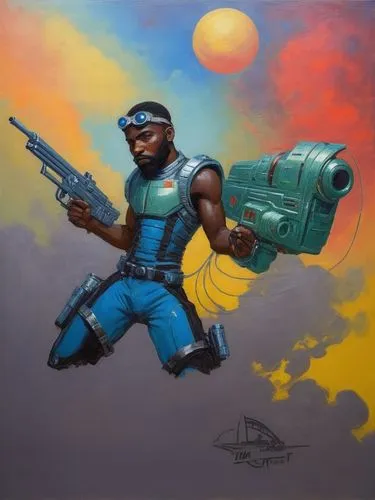 bisley,afrofuturism,rza,peacekeeping,mcquarrie,dreadstar,Art,Artistic Painting,Artistic Painting 04