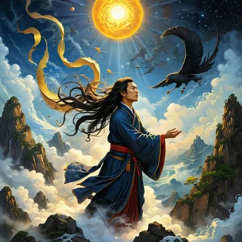 rongfeng,azula,milarepa,padmasambhava,vajrayana,sun god,taoism,kongfu,dakini,fingon,thangka,mamozai,yiwen,mulan,xufeng,tulku,yogananda,promethea,yi sun sin,haixia,Illustration,Realistic Fantasy,Realistic Fantasy 03