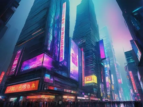 cybercity,cyberpunk,time square,shinjuku,times square,metropolis,cybertown,neons,coruscant,colorful city,guangzhou,bladerunner,fantasy city,kabukiman,futuristic landscape,mongkok,futurist,cyberworld,kabukicho,kowloon,Conceptual Art,Daily,Daily 32