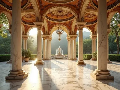 cochere,columbarium,villa borghese,mirogoj,garden of the fountain,three centered arch,borromini,cloistered,orangerie,villa balbianello,santuario,rotunda,chapultepec,maximilian fountain,pillars,marble palace,water palace,rotundas,giarratano,grotto,Photography,General,Realistic