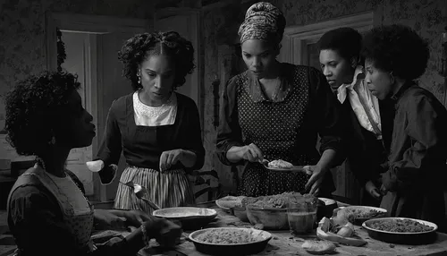 afro american girls,hushpuppy,beautiful african american women,juneteenth,black women,thanksgiving dinner,southern cooking,cornbread,wild strawberries,mahogany family,bough,workhouse,chitterlings,doll's house,black woman,african american woman,stepmother,cornmeal,girl scouts of the usa,soup kitchen,Photography,Black and white photography,Black and White Photography 05