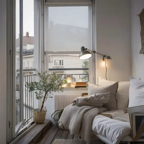 bedroom window,appartement,window sill,soffa,paris balcony,scandinavian style