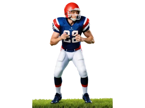 Football player, athletic build, muscular legs, dynamic pose, shiny helmet, shoulder pads, football in hand, grassy field, stadium lights, high-angle shot, dramatic lighting, 4K resolution, vibrant co