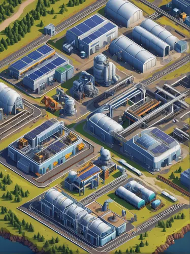 industrial area,heavy water factory,factories,industrial plant,industrial fair,wastewater treatment,mining facility,sewage treatment plant,industries,solar cell base,industry 4,sugar plant,industrial landscape,refinery,chemical plant,industrial hall,industry,nuclear power plant,industrial security,inland port,Illustration,Retro,Retro 22