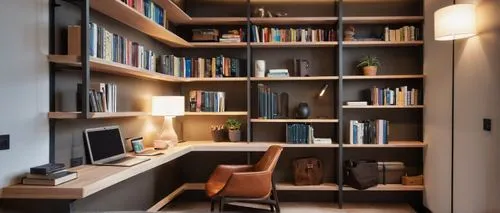 bookshelves,bookcases,bookcase,bookshelf,study room,shelving,modern office,bookstand,carrels,nook,shelves,book wall,reading room,writing desk,shared apartment,contemporary decor,bureau,an apartment,modern decor,creative office,Photography,Documentary Photography,Documentary Photography 38