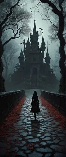 halloween background,castlevania,halloween wallpaper,shadowgate,house silhouette,shadowland,cartoon video game background,alucard,haunted castle,shinigami,dark park,dark world,halloween silhouettes,horrorland,dark art,blackmoor,darktown,ghost castle,dark gothic mood,halloween scene,Illustration,American Style,American Style 15