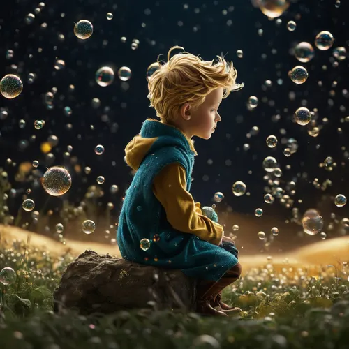 children's background,world digital painting,bubbles,dandelion flying,fireflies,dandelion,kids illustration,inner child,soap bubbles,small bubbles,dandelion seeds,dandelion background,soap bubble,children's fairy tale,green bubbles,golden rain,dandelions,little girl with balloons,to grow up,child playing,Photography,General,Fantasy