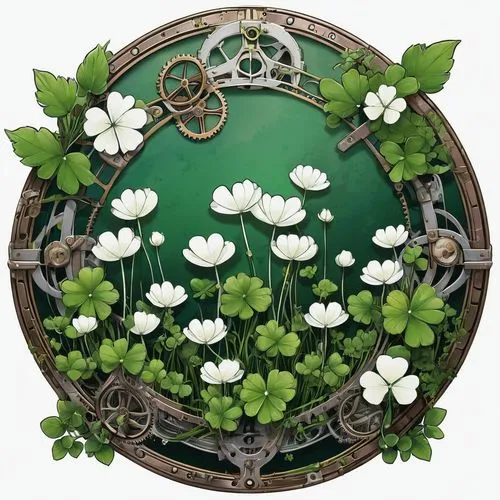 wood sorrel,white clover,clover frame,lubitel 2,oxalis iron cross,oxalis deppei iron cross,Conceptual Art,Fantasy,Fantasy 25