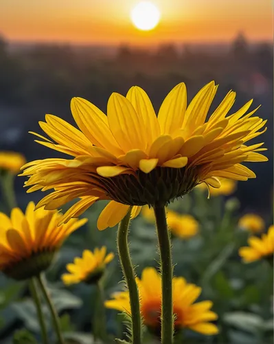 flower in sunset,rudbeckia,sun flowers,sun daisies,yellow gerbera,yellow calendula flower,helianthus sunbelievable,sunflower field,yellow daisies,sunflower lace background,small sun flower,sun flower,helianthus,rudbeckia fulgida,woodland sunflower,south african daisy,sunflowers,calendula,flowers sunflower,sunflower,Illustration,Realistic Fantasy,Realistic Fantasy 12