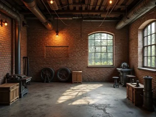 cellar,gymnastics room,fitness room,distillery,brewhouse,factory hall,brouwerij,basement,brewery,storeroom,loft,taproom,salon,storerooms,engine room,interior view,waggonfabrik,schoolroom,warehouse,maschinenfabrik,Photography,General,Realistic