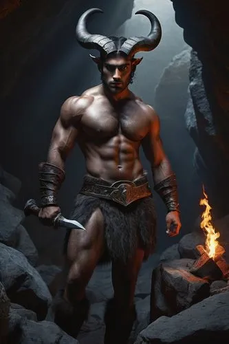 minotaur,satyr,tribal bull,tandava,raavan,herakles,balrog,cernunnos,barbarian,aravan,bullman,berserker,hephaestus,ravna,narasimha,atharva,hercules,ifrit,faun,cave man,Conceptual Art,Daily,Daily 30