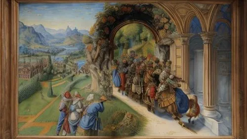 perugino,duerer,botticelli,procession,pinturicchio,chavannes,Calligraphy,Painting,Fantasylism