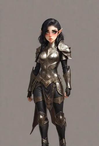 dark elf,female warrior,paladin,shadrake,sterntaler,vayne,Digital Art,Classicism