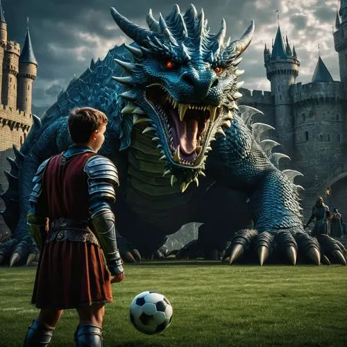 children's soccer,fantasy picture,partija,dragonja,dragon,dragons,dragonslayer,lorian,wormleighton,futbol,dragones,uefa,eragon,dragon slayer,dragao,gael,3d fantasy,dragonetti,soccer field,soccer ball,Photography,General,Fantasy