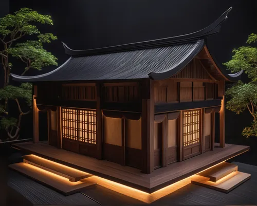 japanese shrine,ryokan,japanese architecture,japanese-style room,tsukemono,miniature house,rokuon-ji,tea ceremony,ginkaku-ji,shinto shrine,japanese lantern,japanese zen garden,shinto,3d render,japanese garden ornament,model house,wooden mockup,wooden house,3d rendering,kyoto,Photography,General,Natural