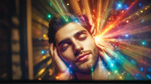 self hypnosis,thinking man,prism,photoshop manipulation,digital compositing,computational thinking,photo manipulation,image manipulation,man thinking,drawing with light,visual effect lighting,divine h