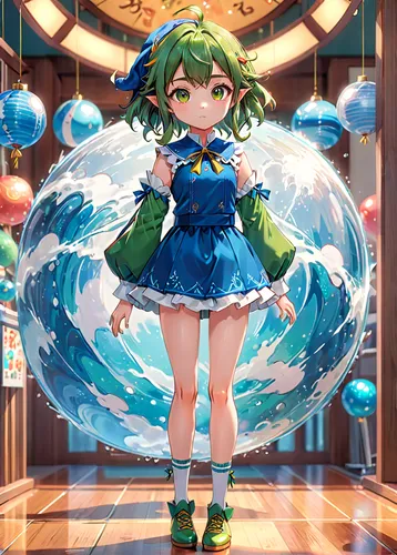 emerald,green bubbles,emerald sea,green aurora,green balloons,water-the sword lily,umiuchiwa,navi,lily pad,water spinach,gaia,green apple,sphere,tiki,aqua studio,water balloons,water bomb,water balloon,shamrock balloon,waterglobe,Anime,Anime,Realistic