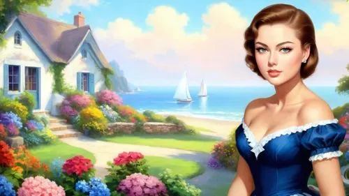 housemaid,housedress,landlady,gwtw,cartoon video game background,noblewoman