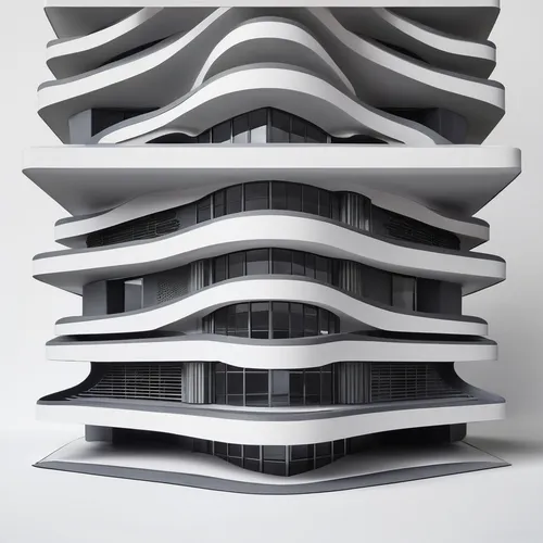 miniature, Zaha Hadid 520 west ,symmetric charcoal grey comb architecture residential building facade biomimicry,urban space plaza, modular symmetric construction study, architecture sponge, design se