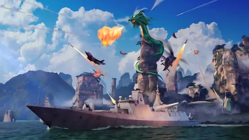 a sinking statue of liberty,elves flight,the statue of liberty,skylander giants,floating islands,3d fantasy,floating island,statue of liberty,flying island,lady liberty,fantasy world,fantasy picture,poseidon,tiber riven,northrend,galleon ship,phoenix boat,atlantis,show off aurora,monkey island