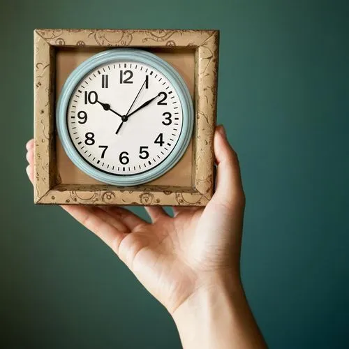 a clock with its hands placed on top of the clock,wall clock,time pointing,time display,timpul,overscheduling,hanging clock