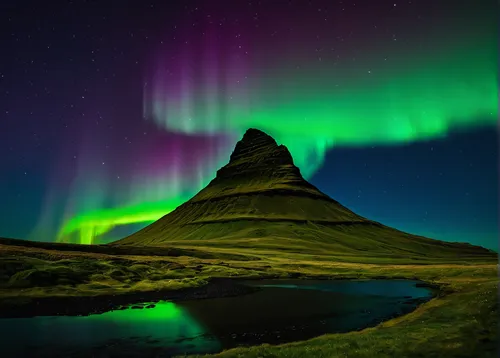 kirkjufell,northen lights,norther lights,northen light,green aurora,kirkjufell river,eastern iceland,auroras,the northern lights,iceland,northern light,nothern lights,northern lights,aurora borealis,aurora,northernlight,nordland,polar aurora,southern aurora,polar lights,Art,Classical Oil Painting,Classical Oil Painting 08