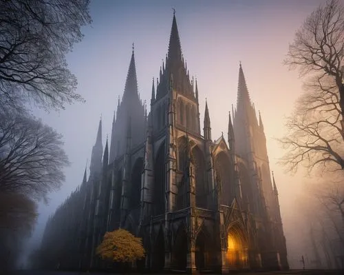 gothic church,haunted cathedral,nidaros cathedral,black church,neogothic,the black church,cathedrals,gothic,gothic style,ulm minster,cathedral,spires,ecclesiastic,koln,cologne cathedral,ecclesiastical,aachen cathedral,autumn fog,ecclesiatical,steeples,Illustration,Vector,Vector 08